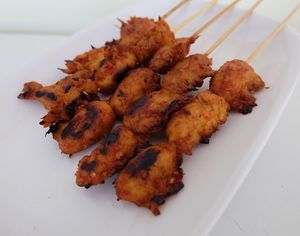 Sate Pelecing vegan at Karuna Vittala Vegetarian in Batuan