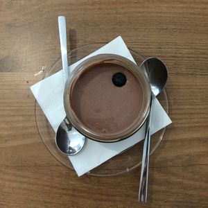 Chocolat orange mousse at Vegan Joe's  in Loule