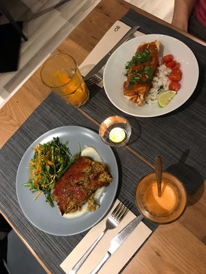 Main dish  at Vegan Joe's  in Loule