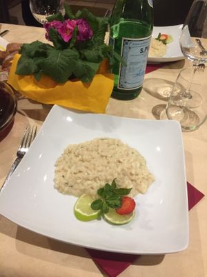vegan mojito risotto at Hotel Rovere in Losone