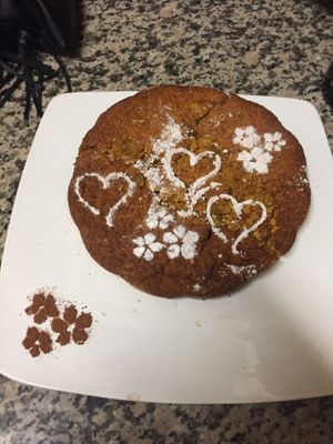 Vegan cake (carrot, coconut and almonds)  at Hotel Rovere in Losone