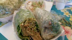 Indo crunch tempeh wrap at Joy's Place in Kihei
