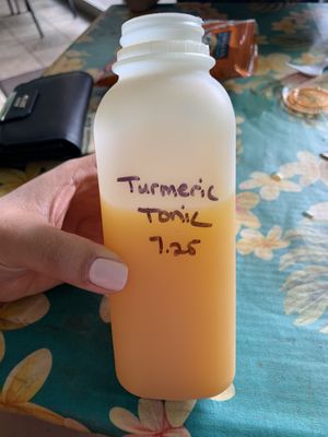 Delicious lemonade with turmeric  at Joy's Place in Kihei
