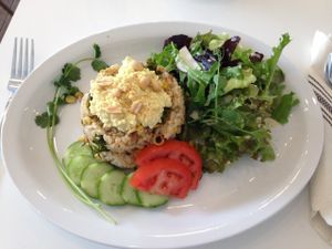 Balinesian Fried Rice w/Tempeh (Brunch menu) at Vegan Hills in Honolulu