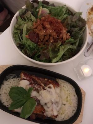 Lasagna at Vegan Hills in Honolulu