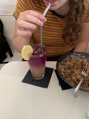 Lavender Tea! at Vegan Hills in Honolulu