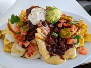 Nachos at Vegan Hills in Honolulu