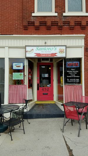 Santoro's storefront at Santoro's Franks & Chili in Bethlehem