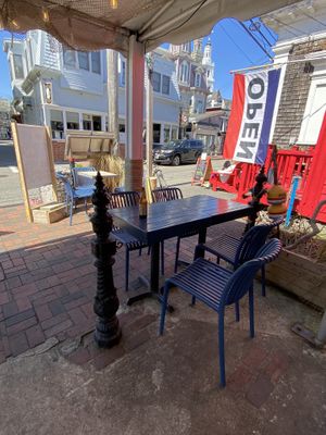 Outdoor seating  at The Canteen  in Provincetown