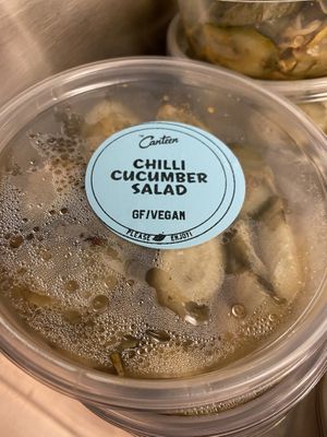 Cucumber salad  at The Canteen  in Provincetown