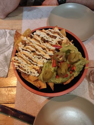 Nachos con carne mechada at Green Zone in Gijon