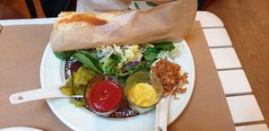 Vegan hot dog at Green Zone in Gijon