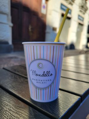 Frappè al mango a base di latte di riso 🌱 at Gelateria Mondello - Emanuele Filiberto  - Maybe closed in Turin