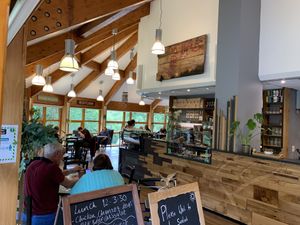 Inside seating  at Caffi Caban Cafe in Brynrefail
