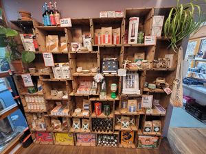 Caffi Caban Inside (Produce For Sale) #Veganuary at Caffi Caban Cafe in Brynrefail