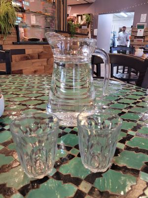 Jug of Water #Veganuary at Caffi Caban Cafe in Brynrefail