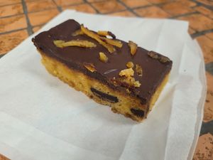 Jaffa Cake Slice #Veganuary at Caffi Caban Cafe in Brynrefail