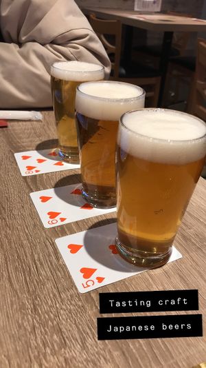  Taster flight of craft beers at LBK Craft in Nara