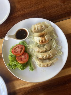 Gyoza dumplings  at Tofu Kitchen in Koh Chang