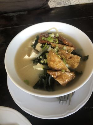 Miso ramen with tempeh  at Tofu Kitchen in Koh Chang