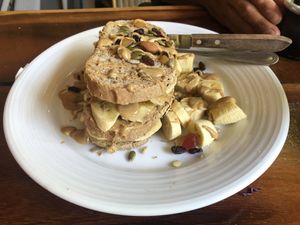 Banana and peanut butter sandwich   at Tofu Kitchen in Koh Chang