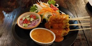 Tofu satay skewers at Tofu Kitchen in Koh Chang