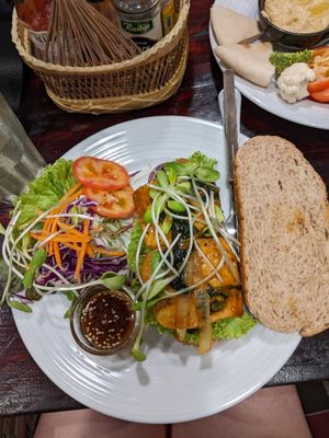 Tofu sandwich at Tofu Kitchen in Koh Chang