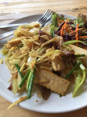 Tofu Ginger- very tasteful!! at Tofu Kitchen in Koh Chang