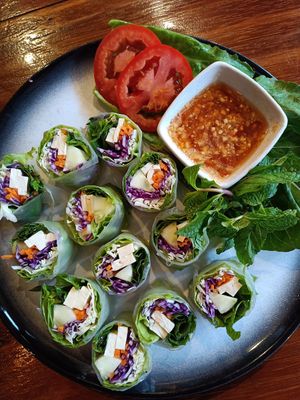 Fresh spring rolls at Tofu Kitchen in Koh Chang