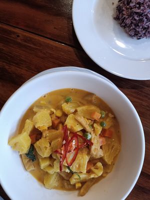 Pineapple & tofu Curry. at Tofu Kitchen in Koh Chang
