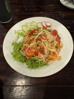 papaja salad  at Tofu Kitchen in Koh Chang