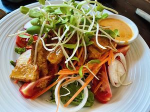 Tempeh salad at Tofu Kitchen in Koh Chang
