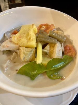 Tom Kha soup  at Tofu Kitchen in Koh Chang