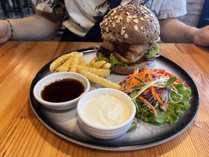 Tofu Burgerr  at Tofu Kitchen in Koh Chang