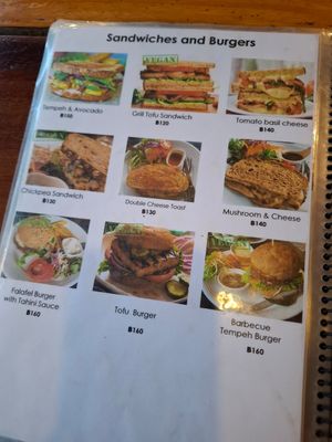 Menu at Tofu Kitchen in Koh Chang