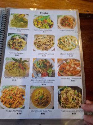 Menu at Tofu Kitchen in Koh Chang