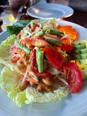 Papaya salad at Tofu Kitchen in Koh Chang