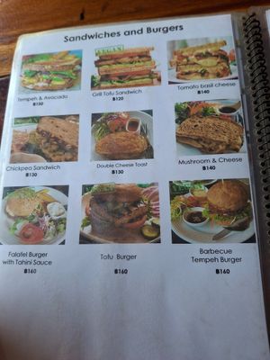 Menu at Tofu Kitchen in Koh Chang