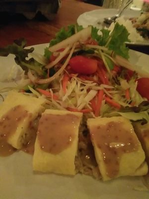 mushroom eggs rolls  at Tofu Kitchen in Koh Chang