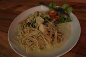 Spaghetti Green Curry at Tofu Kitchen in Koh Chang