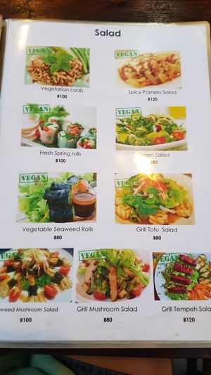 Speisekarte / Menu Card at Tofu Kitchen in Koh Chang