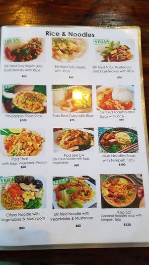 Speisekarte / Menu Card at Tofu Kitchen in Koh Chang