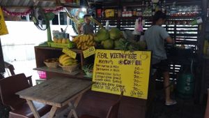 Inside of the cafe at Nong Cafe in Koh Chang