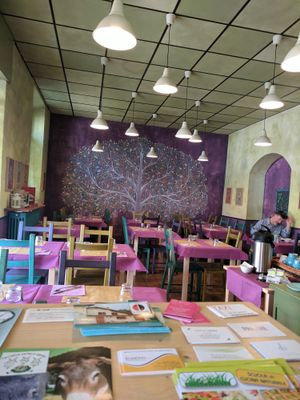 Indoor seating area  at Cardamomo Cucina Vegana in Arona