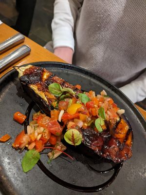 Aubergine starter at Casa Mia in Dumfries