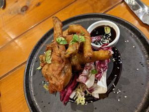 Tempura vegetables starter at Casa Mia in Dumfries