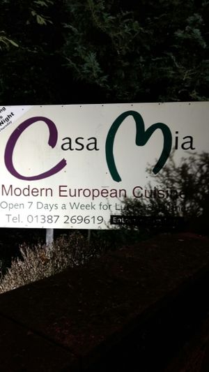 hey ho at Casa Mia in Dumfries