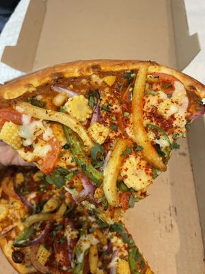 Fries on my pizza 😅🤣♥️ at Pizzawala's in Canton