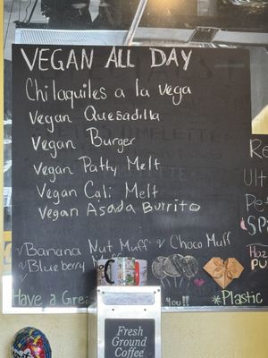 So many vegan specials!!! The chilaquiles were amazing!!!  at Aunt Yese's Home Cooking in Garden Grove