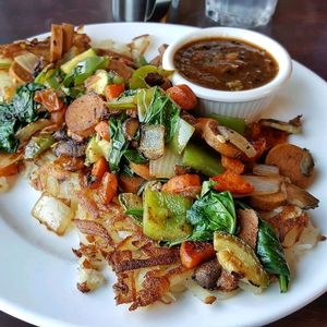 vegan hash brown at Aunt Yese's Home Cooking in Garden Grove